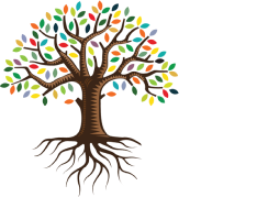 logo color with white type